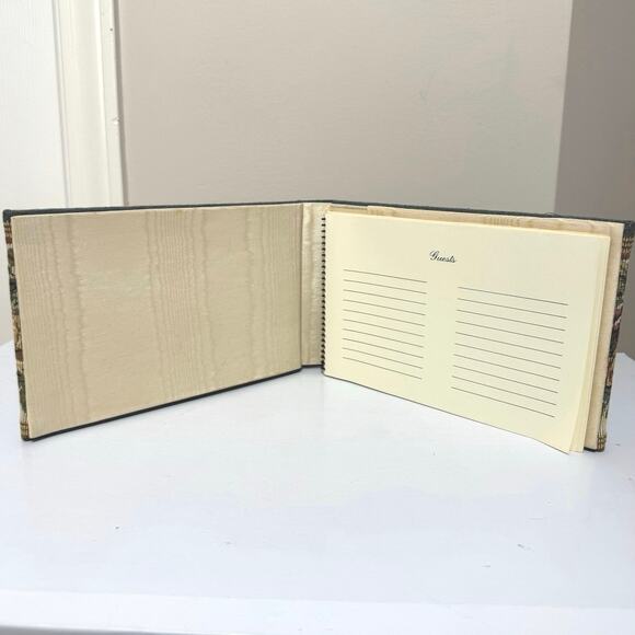 Rich Floral Padded Tapestry Spiral Bound 24 Page Guest Book - Picture 4 of 8